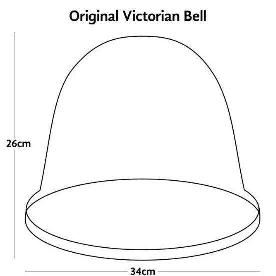 Line drawing showing Original Cloche dimensions