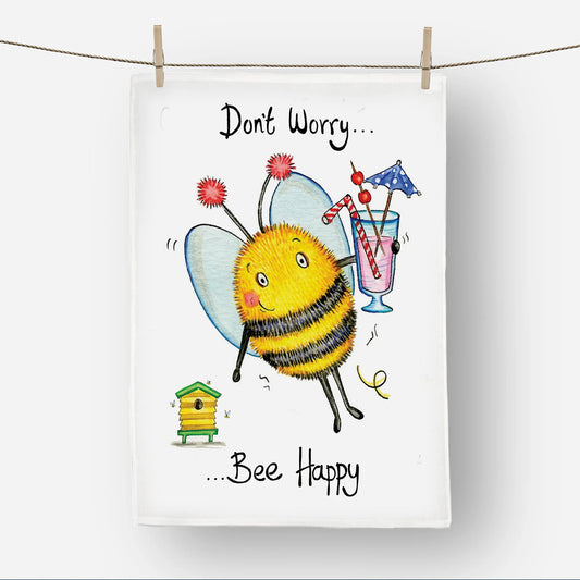 Tea Towel  - Bee Happy